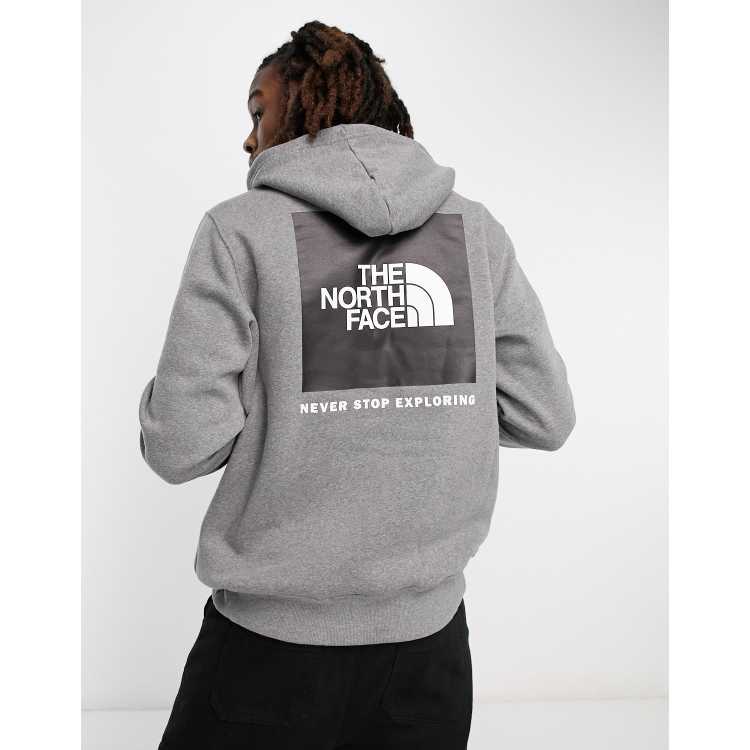 The North Face Box NSE back print hoodie in gray ASOS