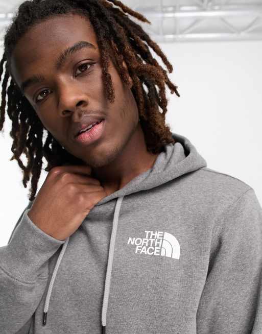 The North Face Box NSE back print hoodie in gray