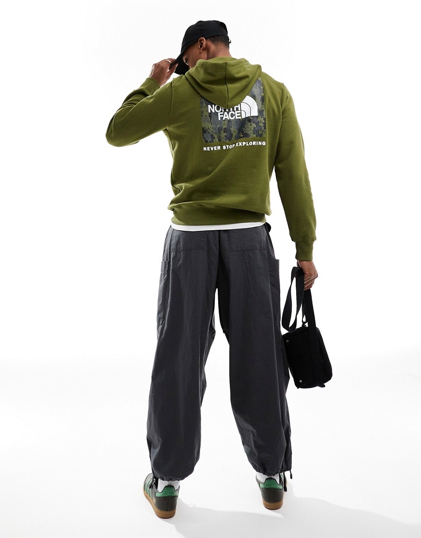 The North Face Men's Box Nse 'never Stop Exploring' Pullover Hoodie In Green