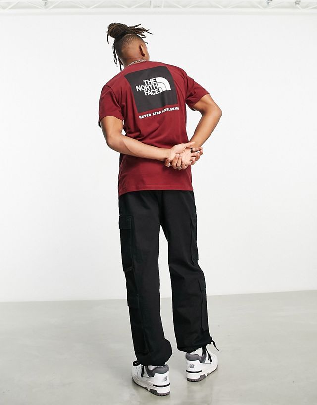 The North Face Box NSE t-shirt in burgundy