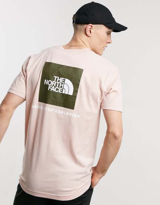 pink north face tshirt