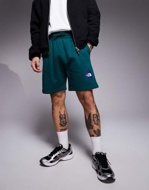 The North Face – Box NSE – Zielone szorty dresowe z logo - view 1