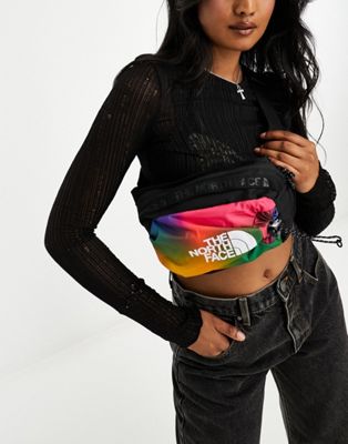 The North Face Bozer III bum bag in rainbow gradient print