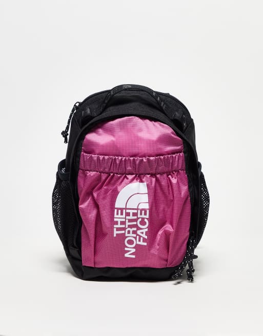 North face backpack pink and online black