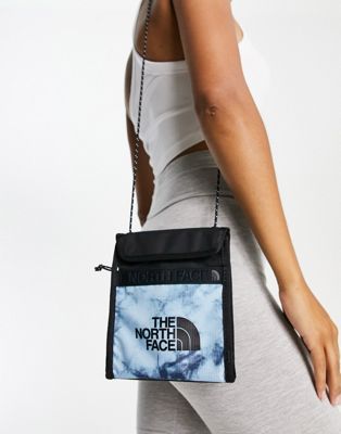 The North Face Bozer neck pouch in blue tie-dye