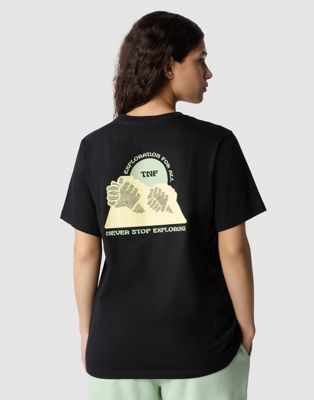 The North Face Brand proud t-shirt in black-snow
