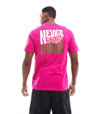 Brand Proud t-shirt in pink-Red