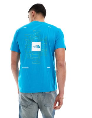 Brand Proud t-shirt with back graphic in alkaline blue