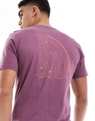 The North Face Brand Proud T-shirt With Back Graphic In Purple