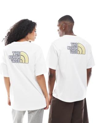 The North Face The North Face Bubble Dome unisex relaxed backprint t-shirt in white