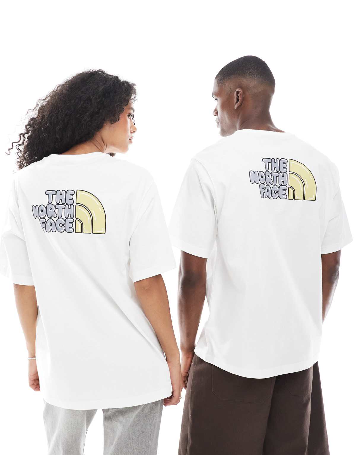 The North Face Bubble Dome unisex relaxed backprint t-shirt in white