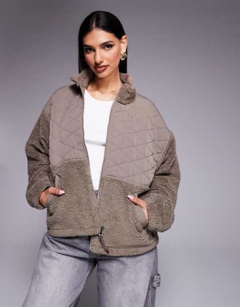 The North Face Cabin Fleece Full Zip jacket in brown