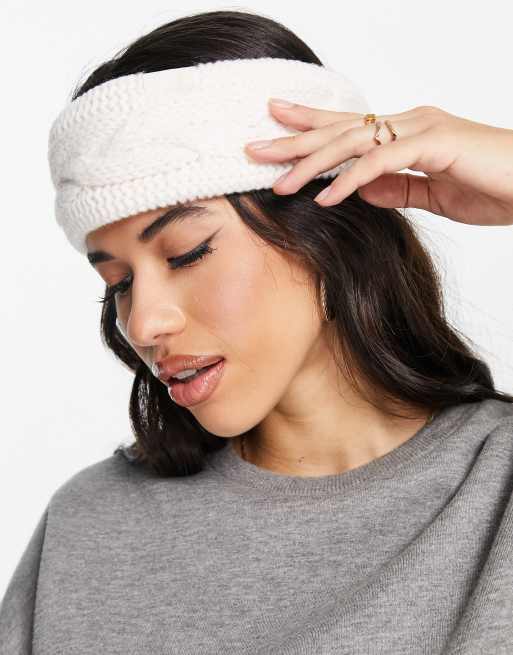 The North Face Cable Minna headband in white ASOS