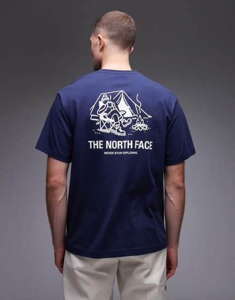 The North Face Campfire back print oversized t-shirt in navy - view 1
