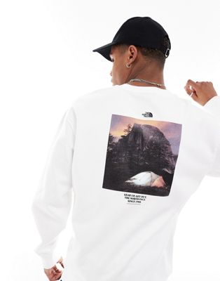 The North Face Camping retro back graphic sweatshirt in white Exclusive at ASOS