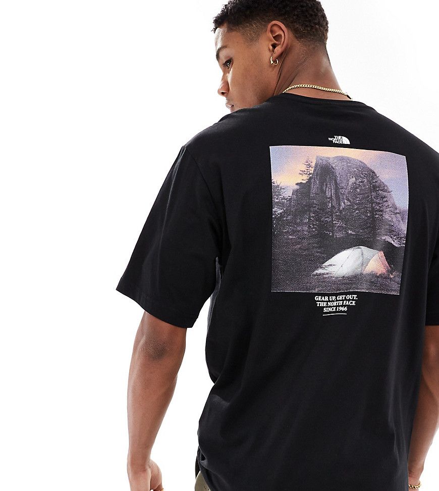 The North Face Camping retro back graphic t-shirt in black Exclusive at ASOS