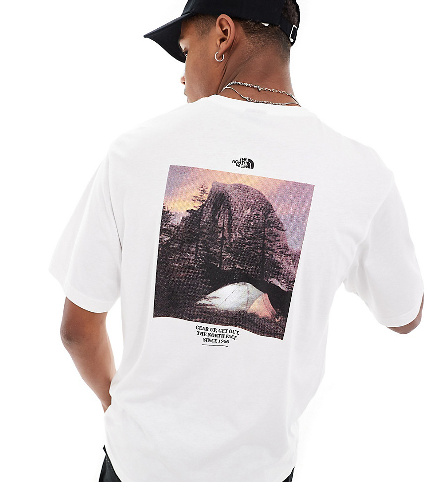 The North Face Camping retro back graphic t-shirt in white Exclusive at ASOS