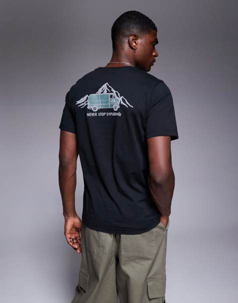 The North Face camping van backprint t-shirt in black