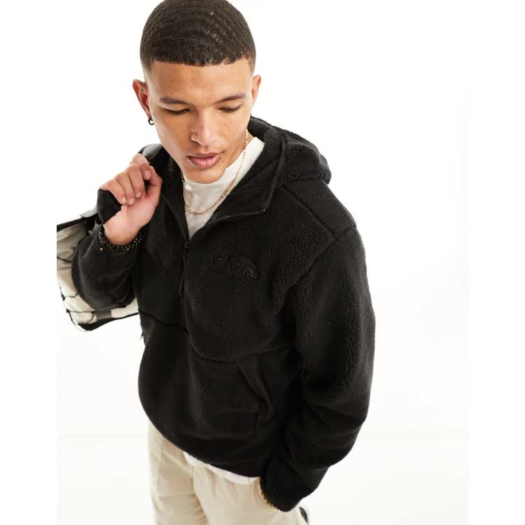 The North Face Campshire hooded 1 4 zip fleece in black ASOS