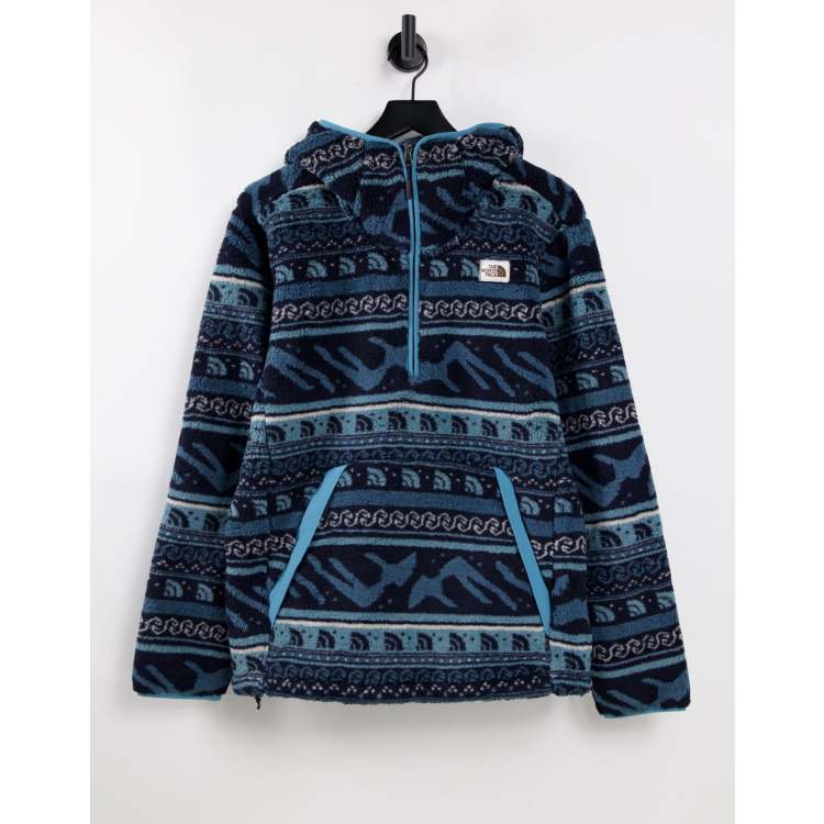 North face printed hot sale campshire fleece hoodie