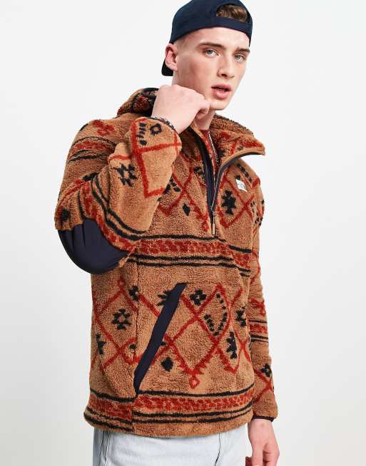 The North Face All Over Print Hoodie for Men in Brown