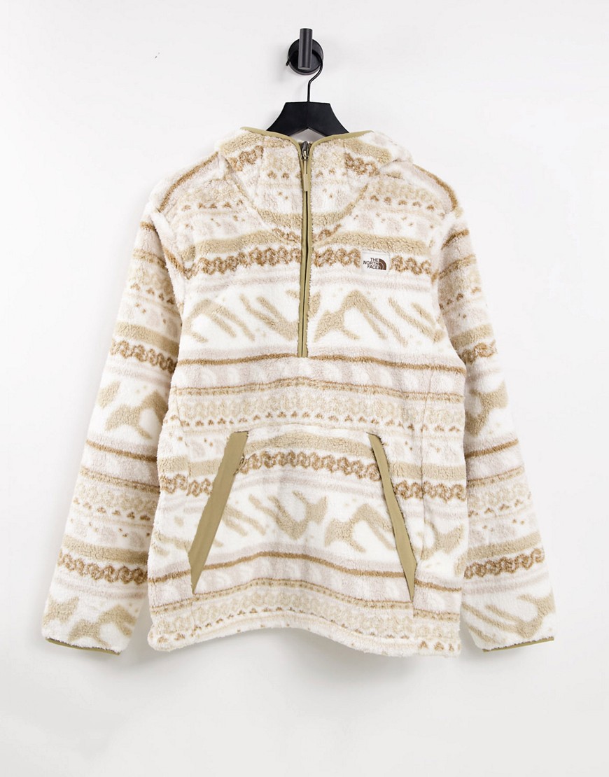 The North Face Campshire printed hoodie in white