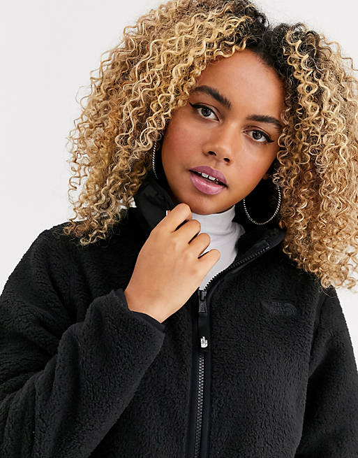 The North Face Campshire sherpa parka jacket in black | ASOS