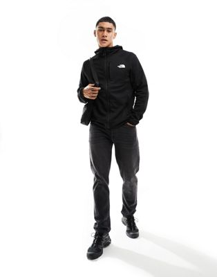 The North Face Canyonlands zip up tech fleece hoodie in black