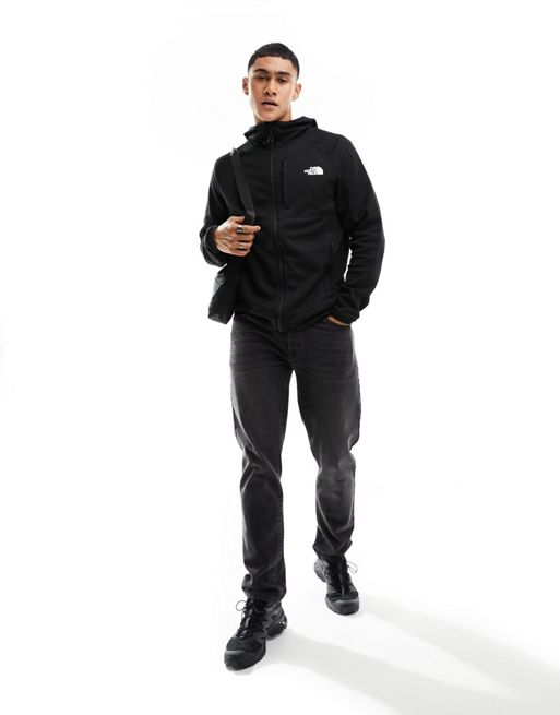 The North Face Canyonlands zip up tech fleece hoodie in black | ASOS