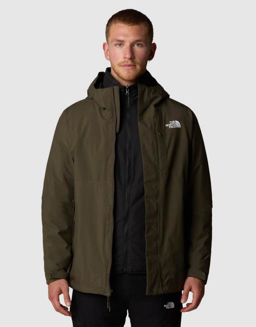 The North Face Carto triclimate jacket in new taupe green-tnf bla