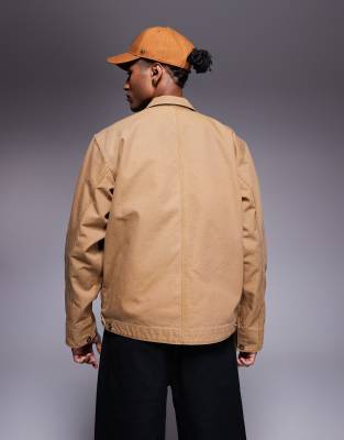 The North Face Cedar Canvas Work Jacket In Brown