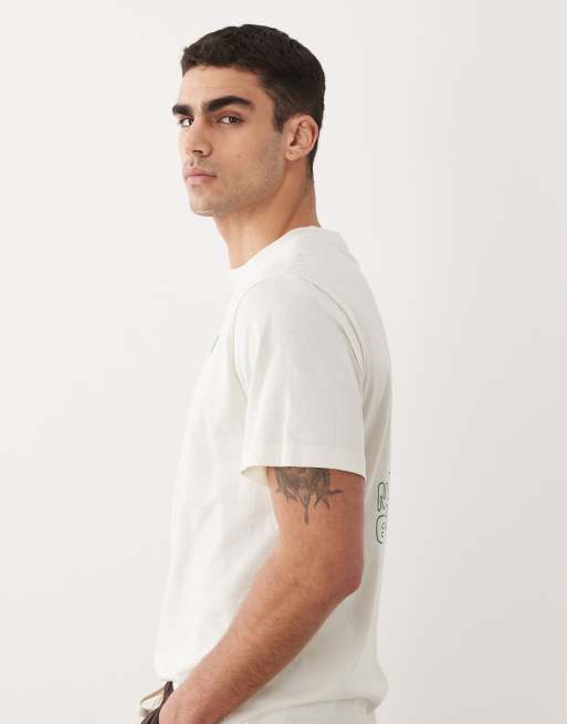 The North Face Celestial Drift back print t-shirt in off white