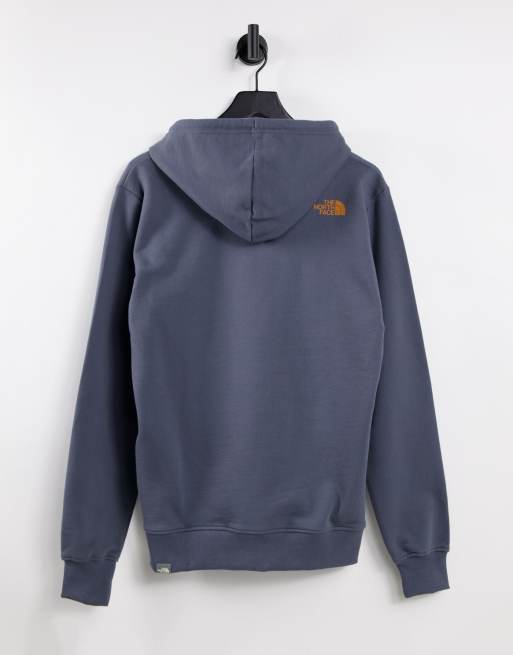 Grey and orange north face hoodie sale