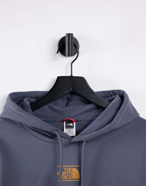 Grey and yellow shop north face hoodie