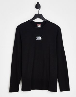 The North Face Center Dome long sleeve t-shirt in black Exclusive at ASOS
