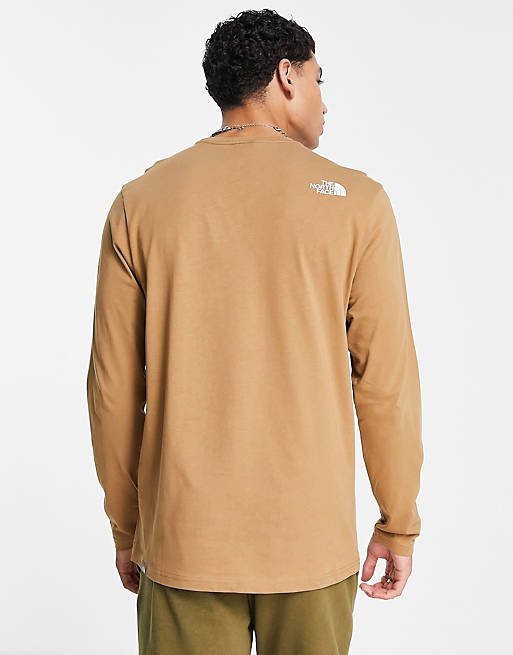 Men The North Face Center Dome long sleeve t-shirt in brown Exclusive at  