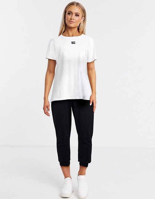 The North Face central logo oversized boyfriend t-shirt in white