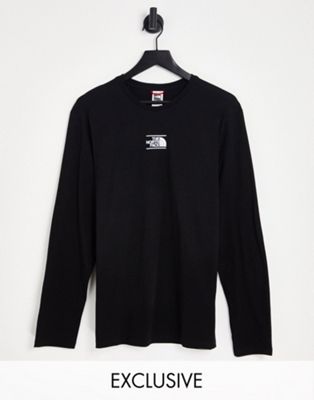 The North Face Centre Dome long sleeve t-shirt in black Exclusive at ASOS
