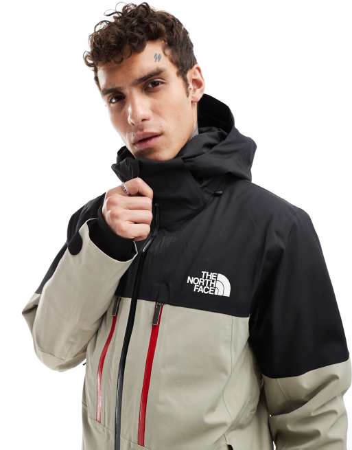 The North Face Chakal ski jacket in clay grey and black