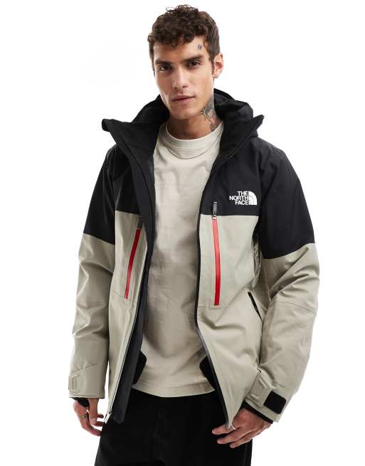 The North Face Chakal ski jacket in clay grey and black