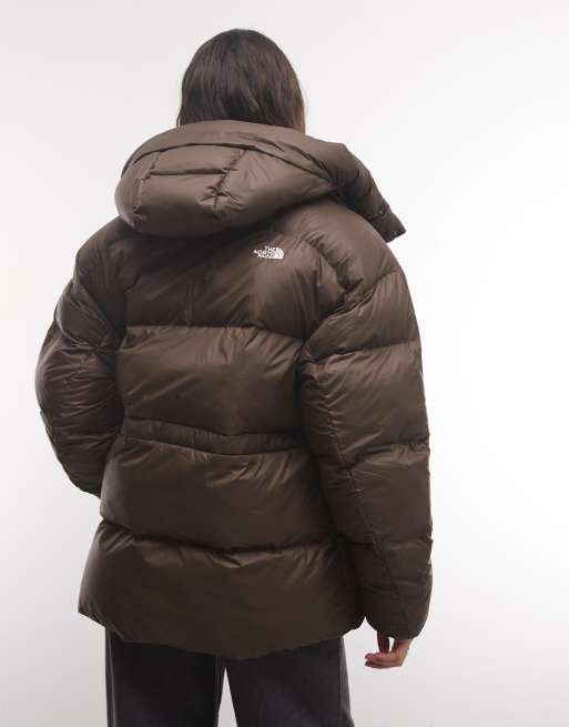 The North Face chaqueta acolchada extragrande en marrón oscuro, 4 de 4