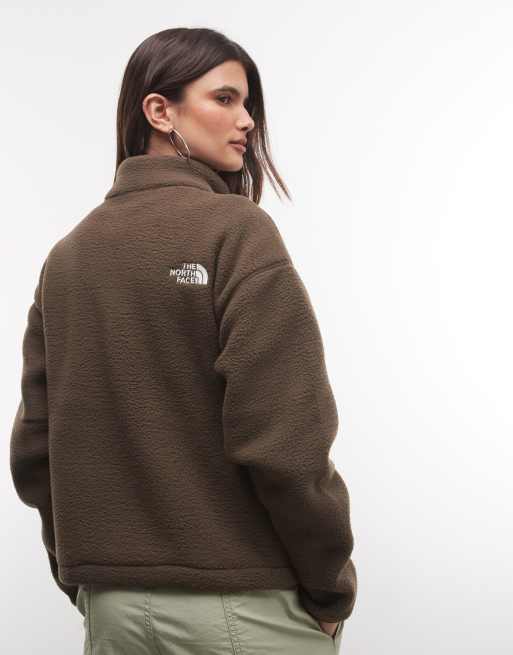 The North Face - Chaqueta Fleeski con cremallera completa en marrón oscuro, 4 de 4