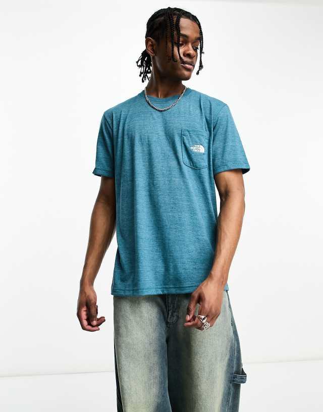 The North Face chest logo t-shirt in teal