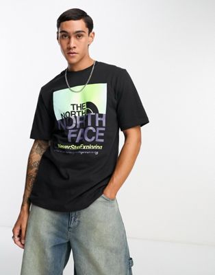 The North Face chest print logo t-shirt in black | ASOS