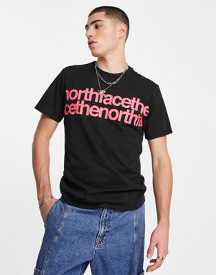 The North Face chest text print t-shirt in black - ASOS Price Checker