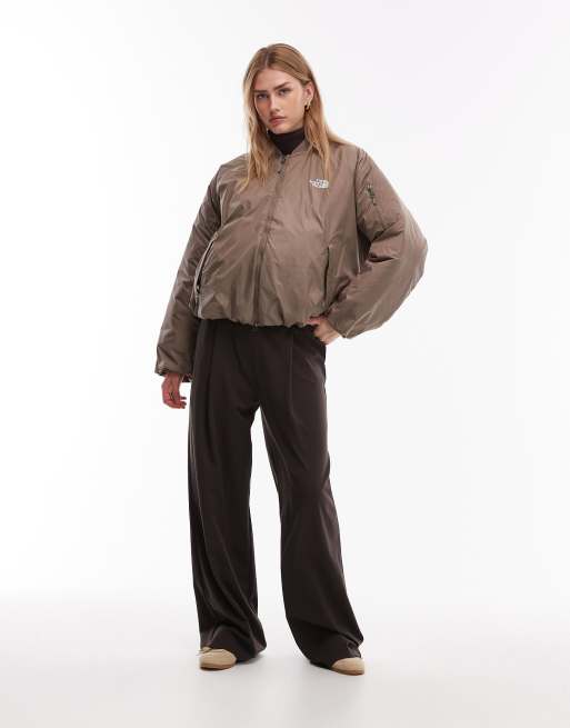 The North Face – Choqa – Brązowa kurtka bomberka, 2 z 4