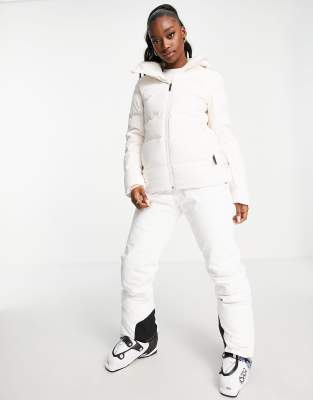 north face white ski jacket