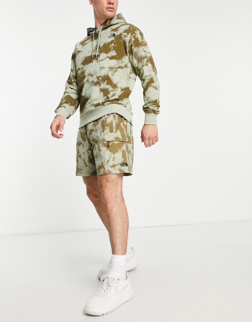 The North Face Class V belted shorts in camo-Green