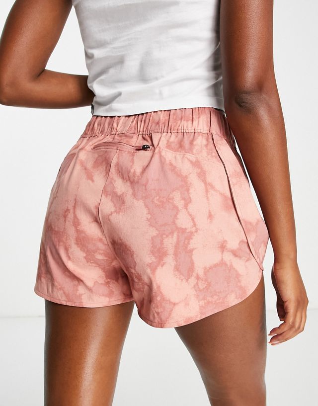 The North Face Class V mini jersey shorts in pink tie dye TB9015