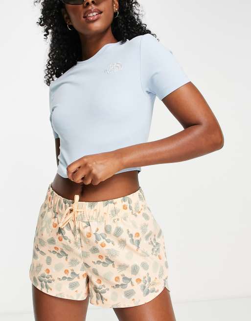 The North Face Class V mini shorts in pink tie-dye 
